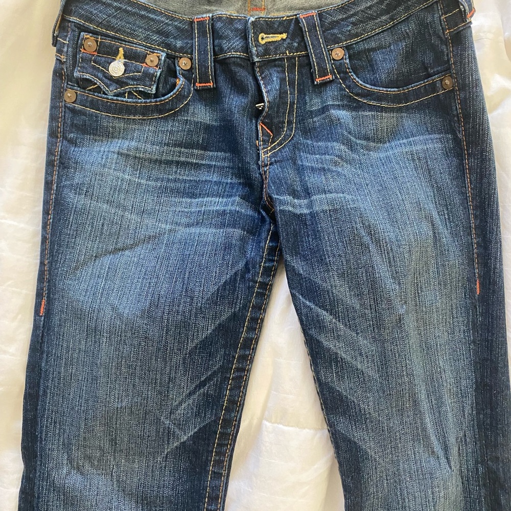 Size 28, boot cut, low rise, worn once, perfect condition - Picture 2 of 2